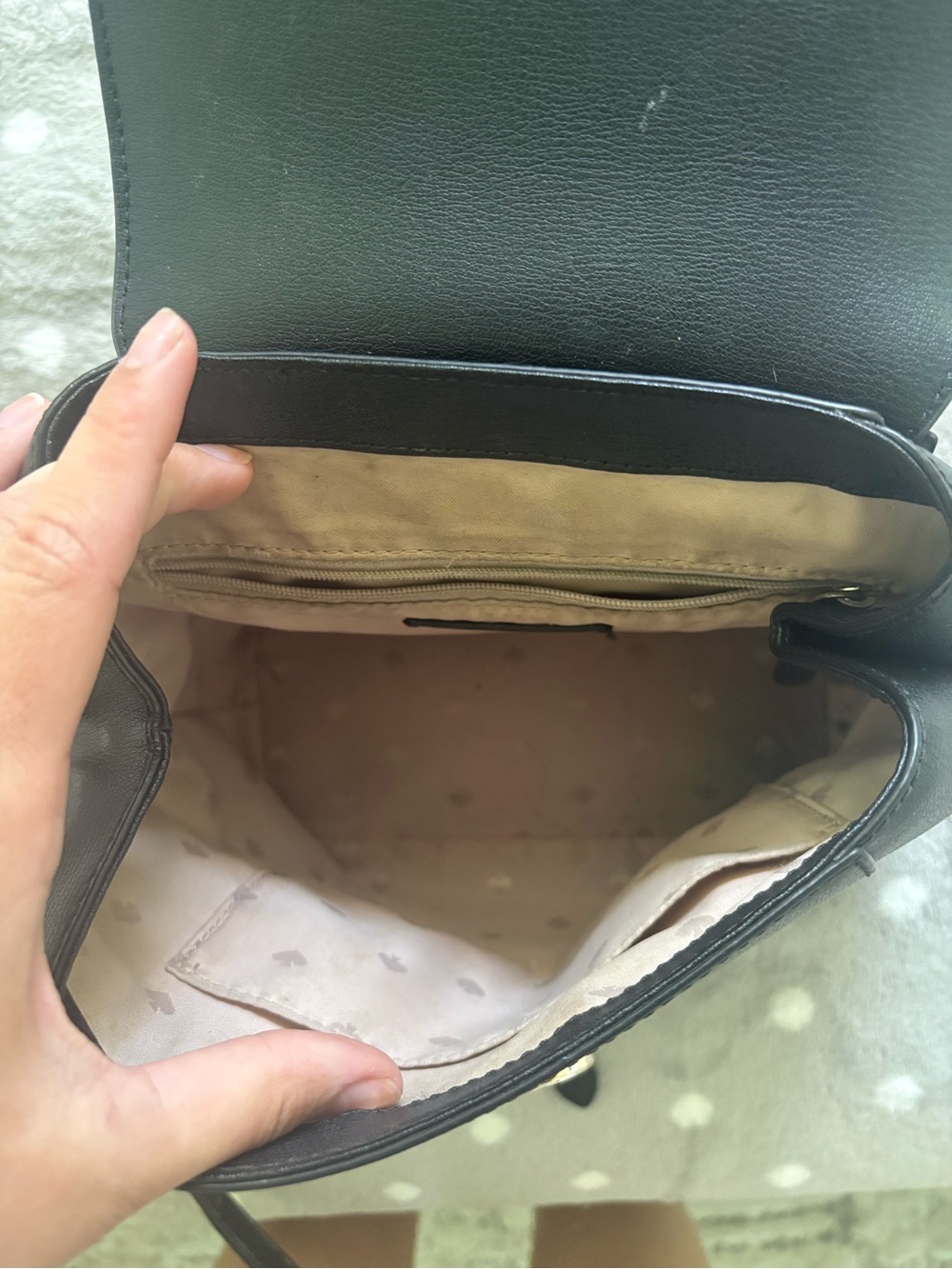 Kate Spade New York Black Leila Small Flap Backpack Leather - Picture 3 of 3